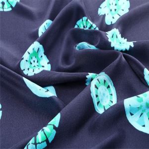 Elastisk silke Crepe De Chine Stof