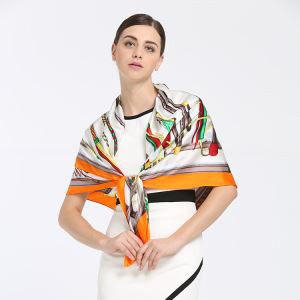 Trykt silke tørklæde